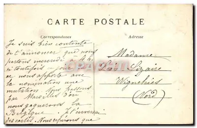 Paris — A Porta Saint-Martin — editor desconhecido, n° 378 — Verso