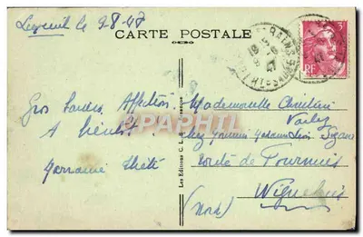 Luxeuil-les-Bains (Haute-Saône) — Wieża Miasta lub Dom Kwadratowy — Wydawnictwo C. L. B. francuskie — Rewers