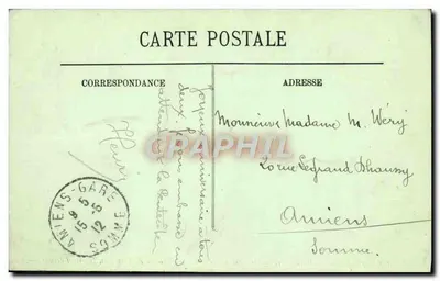 Reims — A Catedral — Les Dammés — Detalhe do Tympan do Portal do Julgamento Final — LL. 156 — Verso