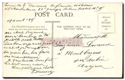 A Lua de Agosto — Por Cecil G. Lawson — "The Penny Magazine" Postcards — Verso