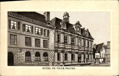 Stara pocztówka Hotel Miasta Troyes