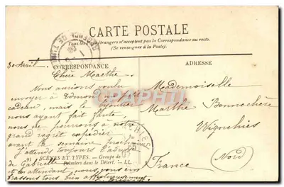 Groupe de Palmiers dans le Désert — SCÈNES ET TYPES — LL. — Tunisie Poste — Rewers