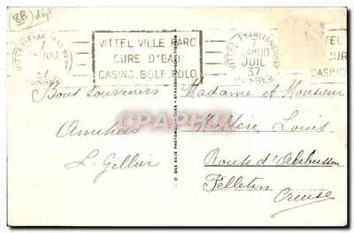 VITTEL - W parku - Wazon z kwiatami — Wydawca: CI DES ANS PHOTO-MÉCANIQUES - STRASBOURG — Rewers