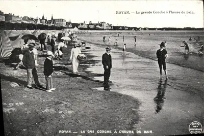 Royan — La grande Conche à l'heure du bain — Cliché des Nouvelles Galeries