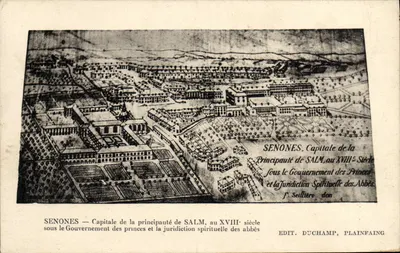 Senones — Capitala da principiedade de Salm, no século XVIII — Édit. Duchamp, Plainfaing