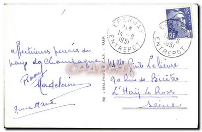 Mareuil-sur-Ay — Colina da Garrafa — Editor C.A.P. n°11 — Verso