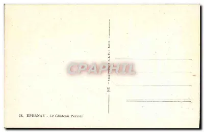Epernay - El Castillo Perrier — editor C.A.P. Paris, n.º 28 — Reverso