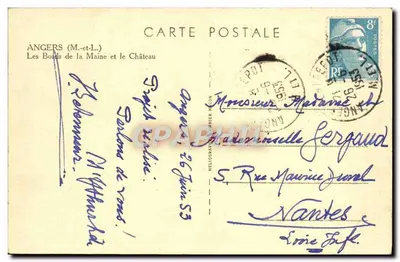 Angers (M.-et-L.) — Brzegi Maine i Zamek — Cim — Rewers