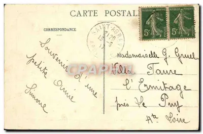 O Salto da cascata de Rochebonne no Eyrieux — As Cévennes ilustradas — Coleção J. Malet, Tournon, n°348 — Verso