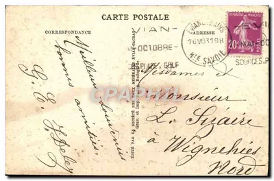 Evian-les-Bains — Le promenoir de la Buvette Cachat — Édité par la Société des Eaux Minérales d'Évian — Verso