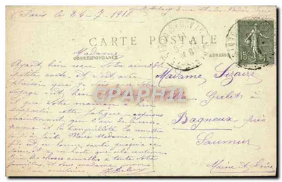 Parigi – Panorama di Parigi e Via André del Sarte — J. H. n°247 — Verso
