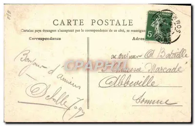 Amiens — Pamiątka z Amiens — Wydawnictwo Nowych Galerii w Amiens — Rewers