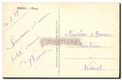 Amiens — Jezioro — Wydawnictwo Nowych Galerii — Rewers