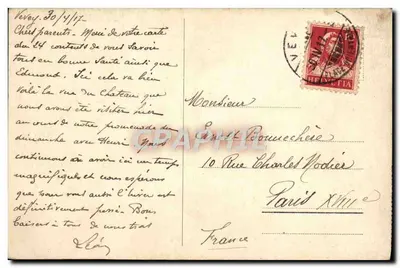 Castelo de Chillon e a Dente do Meio-dia — Charnaux frères & Co., Genebra, n°41 — Verso