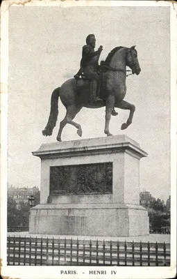 Paris - Henri IV — estátua equestre — editor não visível