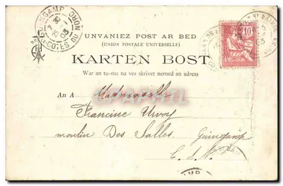 Castelo de Josselin — Bretanha — Coleção E. H. n°706 — Verso