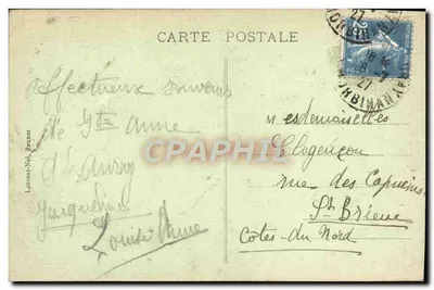 Ste-ANNE-d'AJRAY - Het voorrechtige altaar — uitgever Laurent-Nel, n° 789 — Achterkant
