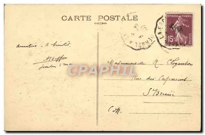 Zamek Josselin — widok z kanału — Zbiór E. Hamonic, St-E. — Rewers