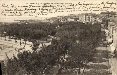 Royan - Le Square et Boulevard Botton — Stara pocztówka n°10, éditeur DIBON