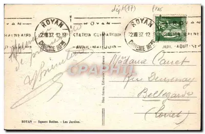 Place Botton — Ogrody — Royan — Wydawca Bloc bracia — Rewers