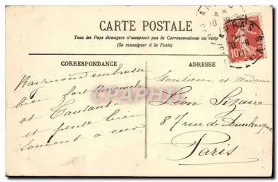 Arras - Hôtel de Ville e Beffroi (Place de la Vacquerie) — Ed. B., Arras, N° 10 — Verso