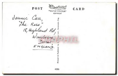 Hampshire & partes de Dorset, Somerset & Wiltshire — carta ilustrada — editor J. Salmon Ltd. n° 4586 — Verso