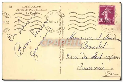 La Pinède — Antibes (Alpes-Maritimes) — Les Editions d'Art Wilson — Rewers