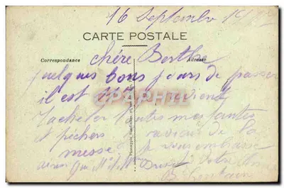 Chalons-sur-Marne — La Préfecture — Éditeur : T. P. R. Héritier — Verso