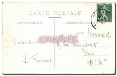 La Pierre percée, vicino a Taintrux — Le Alte Vosgi — Ed. F. Acker, rue Thiers, Saint-Dié — Verso