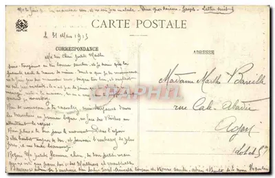 Saint-Pié (Vosgi) — Widok na Alzask, z wysokich miejsc na górze Świętych Męczenników — wydawca A. Wulds, nr 10281 — Rewers