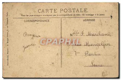 Bilhete postal antigo Charmes Sur Moselle Le Grand Pont — Verso