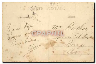 Charmes (Vosges) - Praça do Hotel de Ville — Edição Reservada, E. B. Tillot, pintor, Charmes (Vosges) — Verso