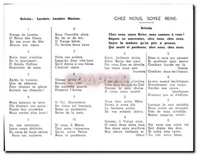Nossa Senhora de Lorette — orações e culto — Ed. J. Lé Marigny, La Seyne (Var) — Verso
