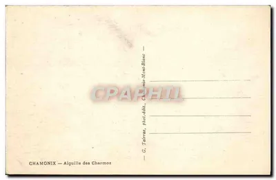 Aiguille des Charmoz — Chamonix — G. Tairraz, fot. wyd. — Rewers