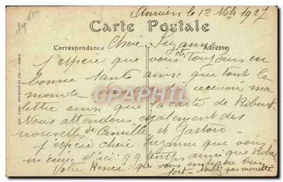 Amiens — La Cattedrale. Portale della Vergine d'oro. Uscita dalla Chiesa — ND. Phol. — Verso