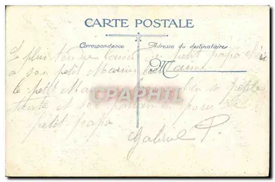 Stara pocztówka Amiens Statua Piotra Ermity — Rewers