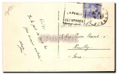 GÉRARDMER - Pont d'Amour — editore C.° Alsacienne des Photodécoratives, n° 43 — Verso