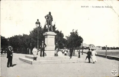 Stara pocztówka Royan — Statua Pelletana
