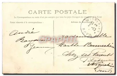Arras — Fachada do Hotel de Ville (Place de la Vacquerie) — Ed. B., Arras — Verso