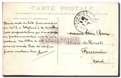 LILLE — Pomnik Pasteura — Nowoczesna pocztówka 81 — Rewers