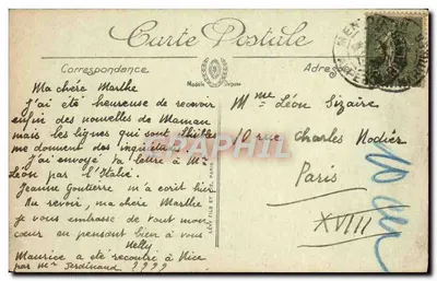Menton — Widok na bulwar Garavan — Selecta LL n°24 — Rewers