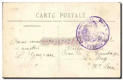 Crozant (Creuse) — Vista geral das Ruínas — Editor desconhecido, n°12 — Verso