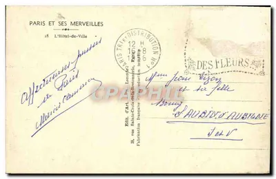 L'Hôtel-de-Ville — Parijs — Uitgever Fuy — Achterkant