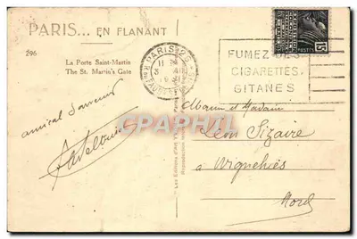 Paris — La Porte Saint-Martin — Les Éditions d'Art Yvon — Verso