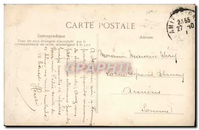 Reims — A « Marne », motivo da Fontaine Subé — erguida em 1906, MM. Narjoux arquiteto, Gasq escultor — Verso