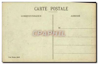 Reims nos anos de bombardeios 1914-1917 — A Catedral incendiada pelos Alemães, em 19 de Setembro de 1914 (lado norte) — G. Dabols, Reims — Verso