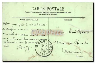Reims — Plac Królewski i Katedra — LL. — Rewers
