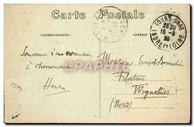 Chenonceaux — Samenstelling van de Facade Thomas-Bohier en Toren van de Merken — Onbekende uitgever, nr. 2118 — Achterkant