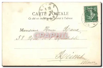 The Marne — The Marne below the Champigny Bridge, right bank — B.F., Paris, no. 56 — Back