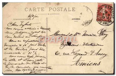 Marseille - Katedra i Kanał St-Jean - E. L. — Rewers